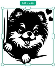 New Pomeranian Puppy Dog Decal