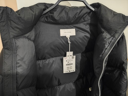 Zara black puffer jacket - jacket, (