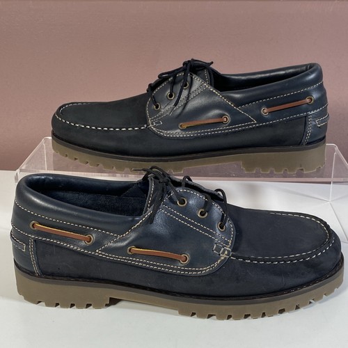 Clarks mens navy leather - , &