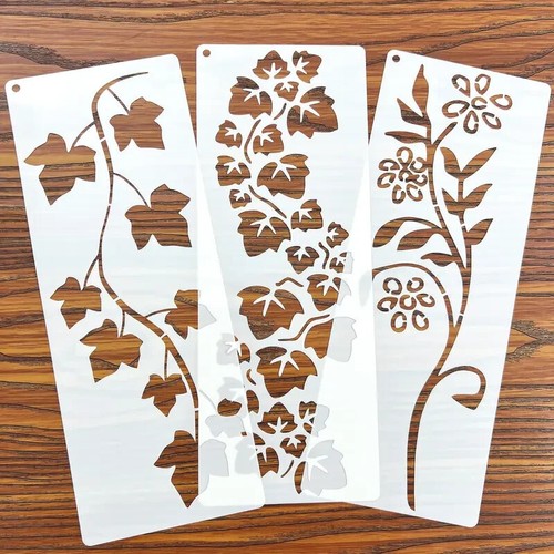 Border leaf stencil - border,