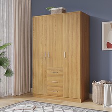 180cm Wooden 3 Door Wardrobe