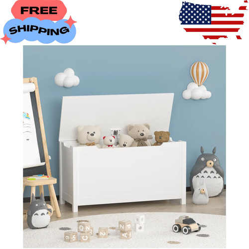 Kids wooden toy box - wooden,