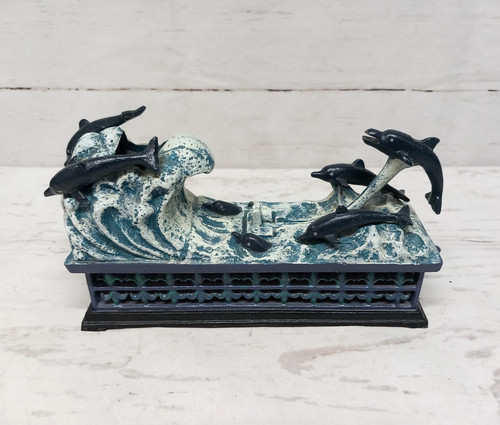 Jumping dolphins coin bank - jumping,