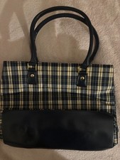 Navy Blue and Cream Check