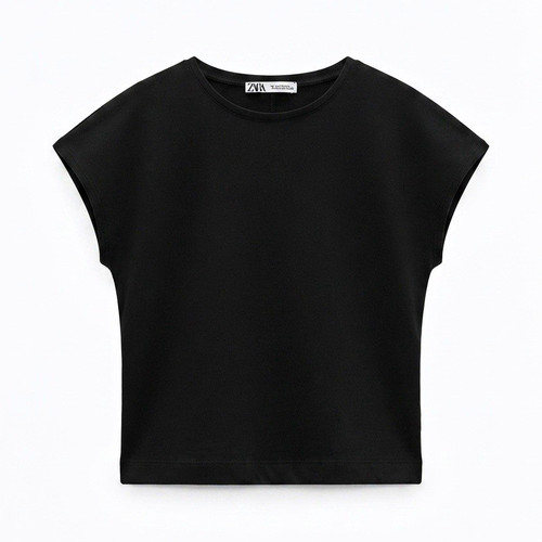 Zara women black cropped - zara,