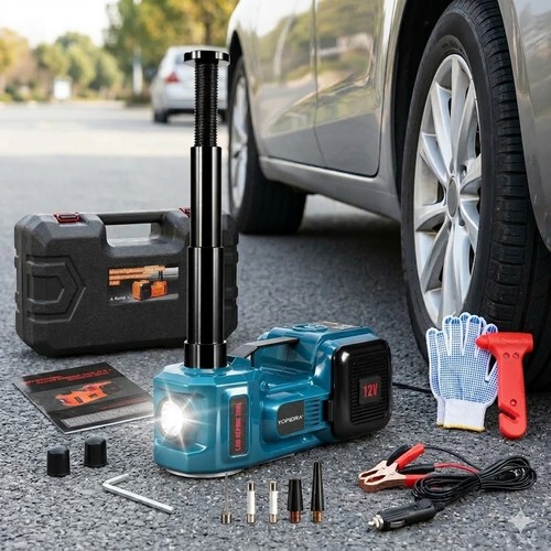 Electric car jack with tire - jack,