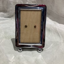 Vintage Silver Plated Photo Frame 40s  Size 3 1/4” x 2” Freestanding