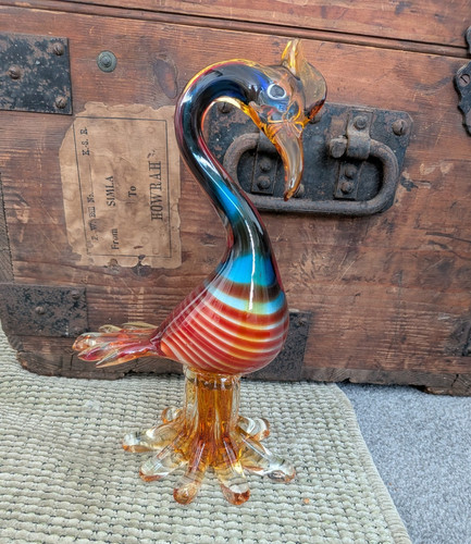 Murano art glass bird - glass,