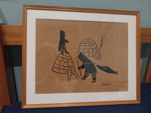 Inuit folk art print - inuit, by