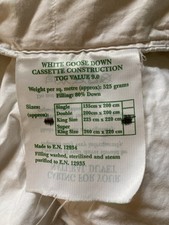 Luxury King Bed Size All Season 100% Pure Hungarian Goose Down Duvet / Quilt