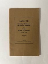 Jaguar Operating, Maintenance & Service Handbook for 3 1/2 Mark VII Model Type M