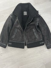 Matalan Black Aviator Jacket Size 8 Not Worn Excellent Condition