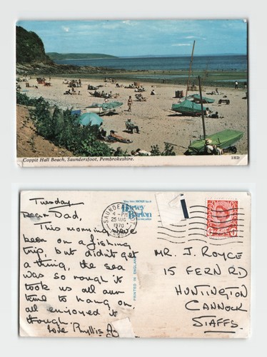 Postcard coppit hall beach - coppit,