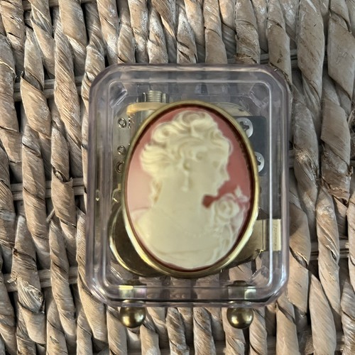 Vintage pink cameo music - pink, box