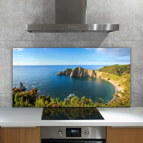 Glass kitchen splashback tile - kitchen,