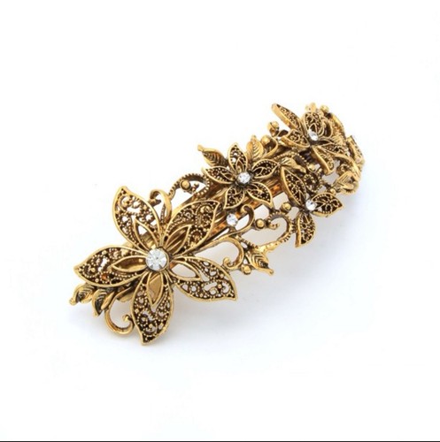 Vintage flower barrette - vintage,