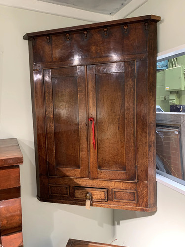 Antique oak two door corner - antique,