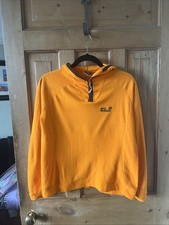 Jack Wolfskin Bright Orange Outdoor Warm Fleece Layer Size L Uk 14 Active Wear