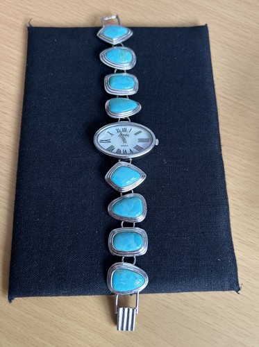 925 silver and turquoise watch - 925,