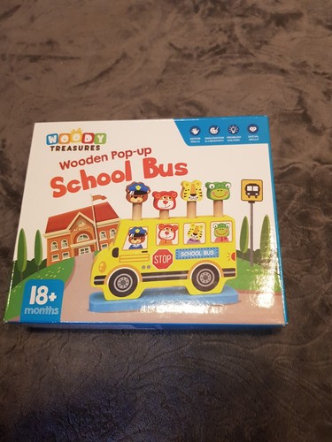 Wooden pop school bus - pop,
