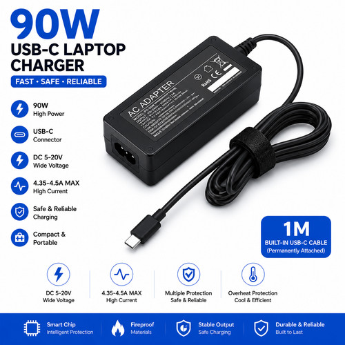 90w usb laptop charger - 90w,