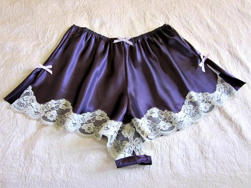 Dark purple satin - satin, french