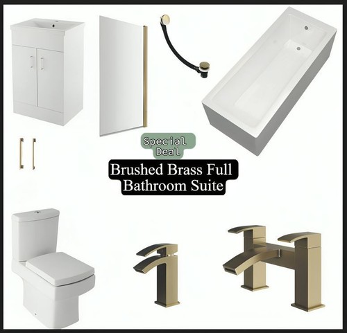 Brushed brass bathroom - brushed,