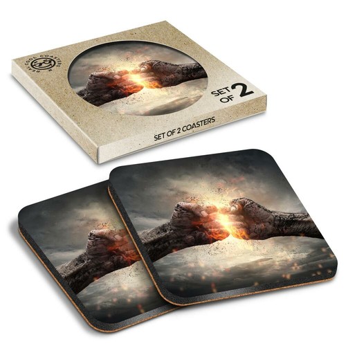Boxed square coasters - boxed,