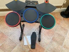 Guitar Hero XBOX 360 Drum kit, workingwith stand, pedal, sticks and instructions
