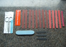 Stainless Steel Nail Scissors & 18 Emery Board Bundle