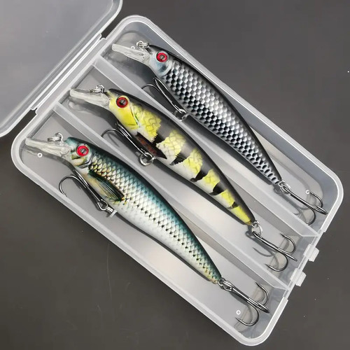 3pcs slow sinking minnow - slow,