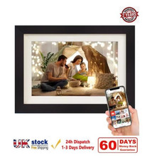 Photo Frame Digital  WiFi Black Wood 10.1inch Touch Screen 16GB Christmas Gift