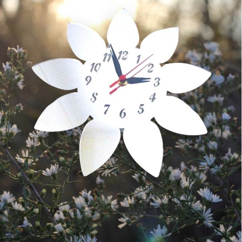 Flower shaped clocks many - flower,