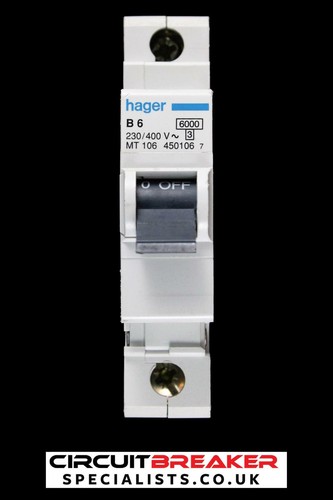 Hager amp curve 6ka mcb - 6ka,