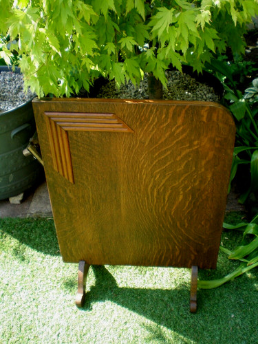 Antique 1930s art deco wood - art,