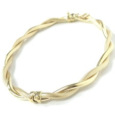 9ct Gold Ladies Bangle Twist