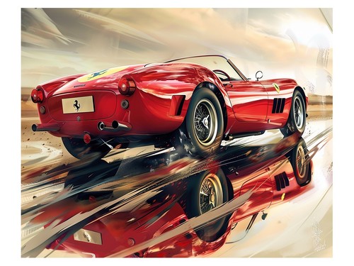 Red sports car - red,
