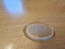 Antique French Carriage clock BEVELED GLASS PANEL 48mm x 34mm OVAL