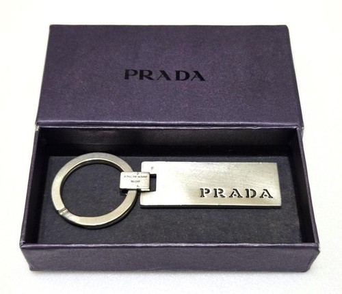 Prada logo keyring with - logo,