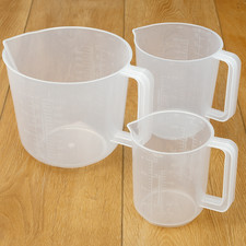 Pint Clear Plastic Measuring & Mixing Jug with Handle Kitchen Utensil, BPA Fre