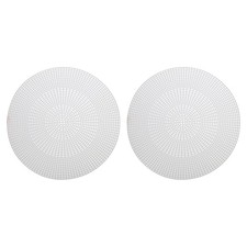 Plastic Mesh Canvas Sheet 28cm/ 11" White Round Blank Canvas, Pack of 2