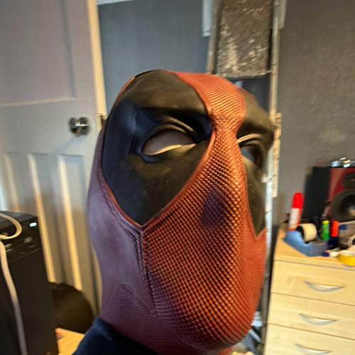 Latex deadpool cosplay mask - cosplay,