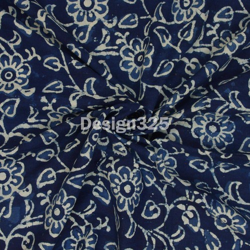 Natural indigo dabu floral - indigo,