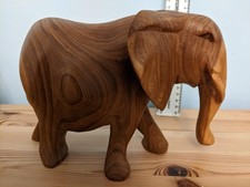 Vintage Carved Wooden Elephant Ornament/Figurine