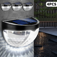SUPER BRIGHT SOLAR POWERED DOOR FENCE WALL LIGHTS LED OUTDOOR GARDEN LAMP