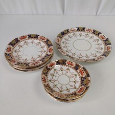Royal Stafford China Mona Blue Imari Plates and Saucers