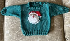 Hand Knitted Christmas Jumper Age 6-9 Months