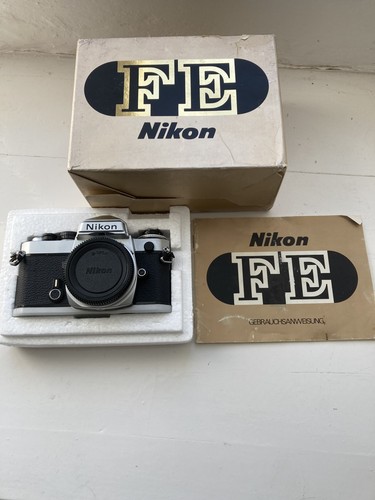 Nikon silver 35mm film - fe,
