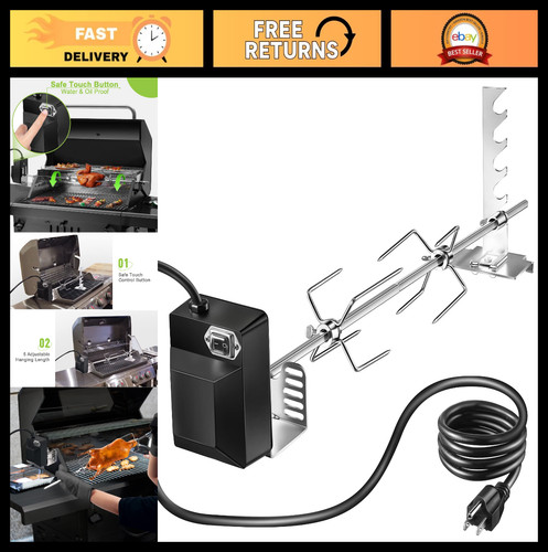 Universal rotisserie grill kit - rotisserie,