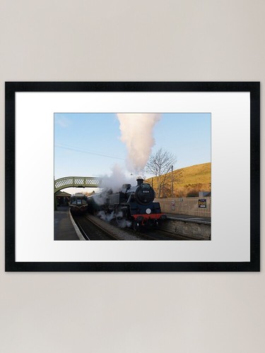 Corfe castle station framed - corfe,